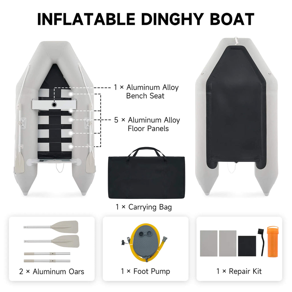 Virtue US 10FT 4-Person Heavy-Duty Inflatable Dinghy Transom Sport Tender Boat (SAK98153) – SAKSBY WHOLESALE, view 11