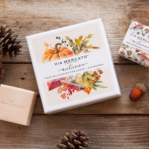 KADOU BOUTIQUE Autunno Shea Butter Soaps Gift Set of 4 — main product shot