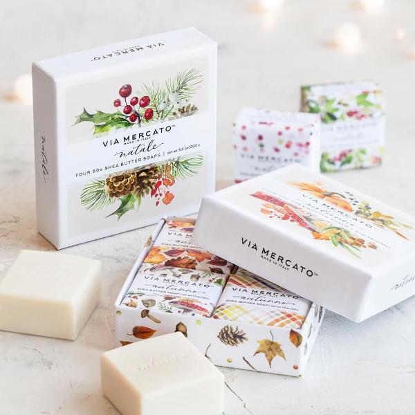 KADOU BOUTIQUE Autunno Shea Butter Soaps Gift Set of 4 — side view