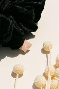 Velvet Volume Scrunchie - Black Veiled Collection 