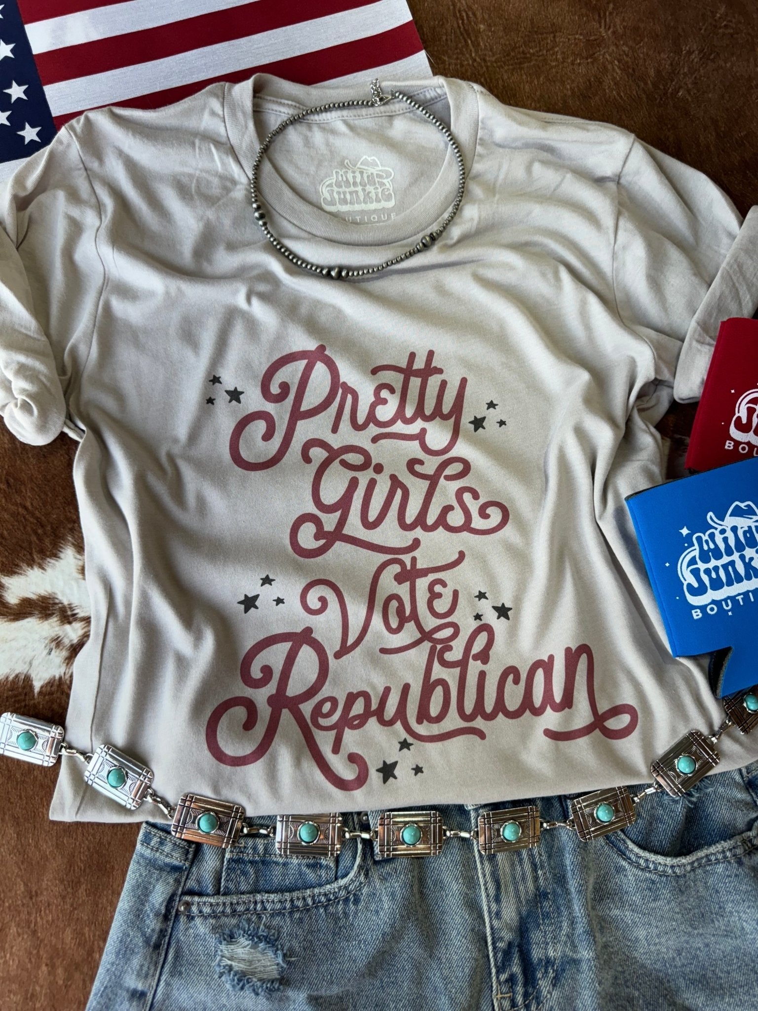 Wild Junkie Star Spangled Vote Republican Graphic Tee — main product shot
