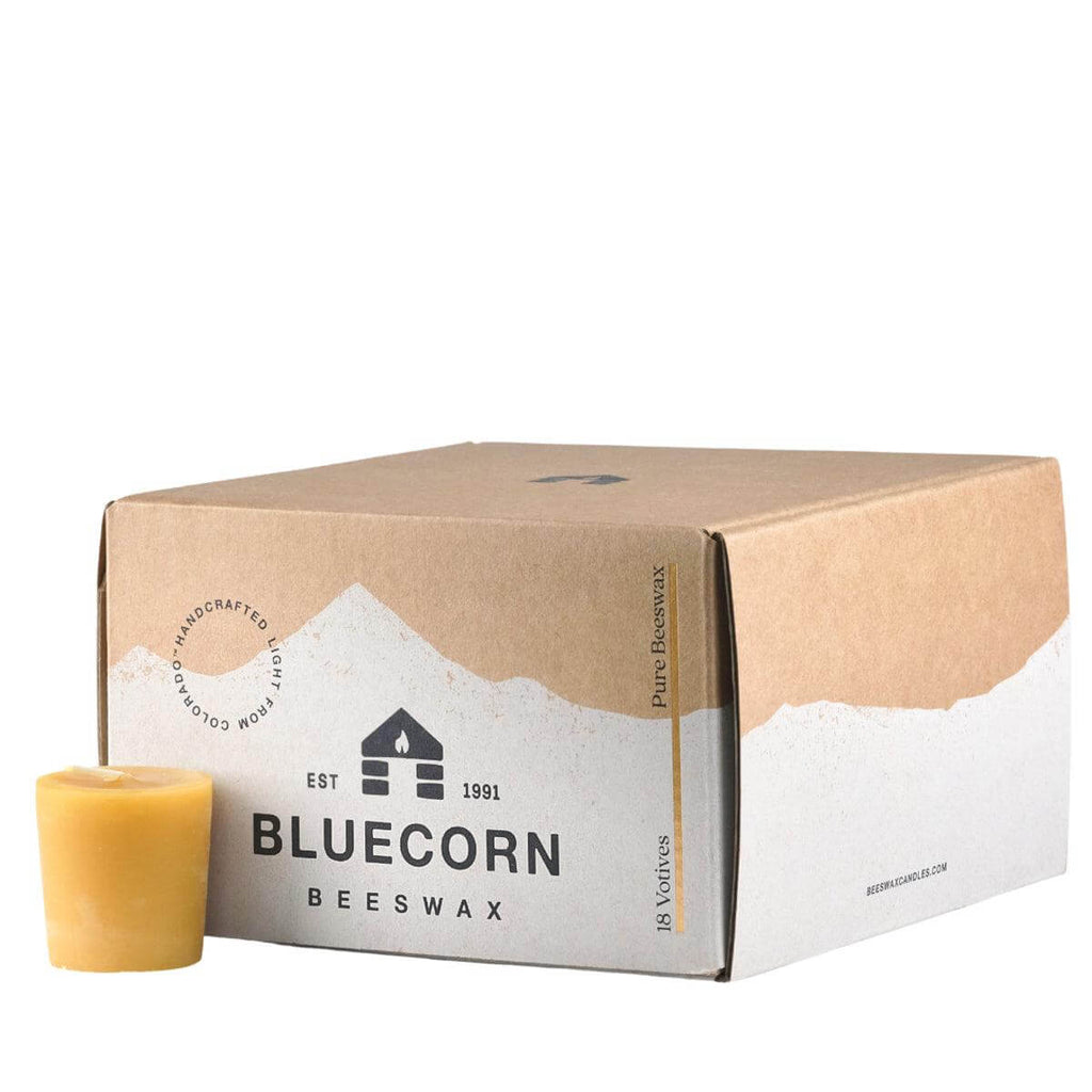 Bluecorn Candles Pure Beeswax Votive Candles — main product shot
