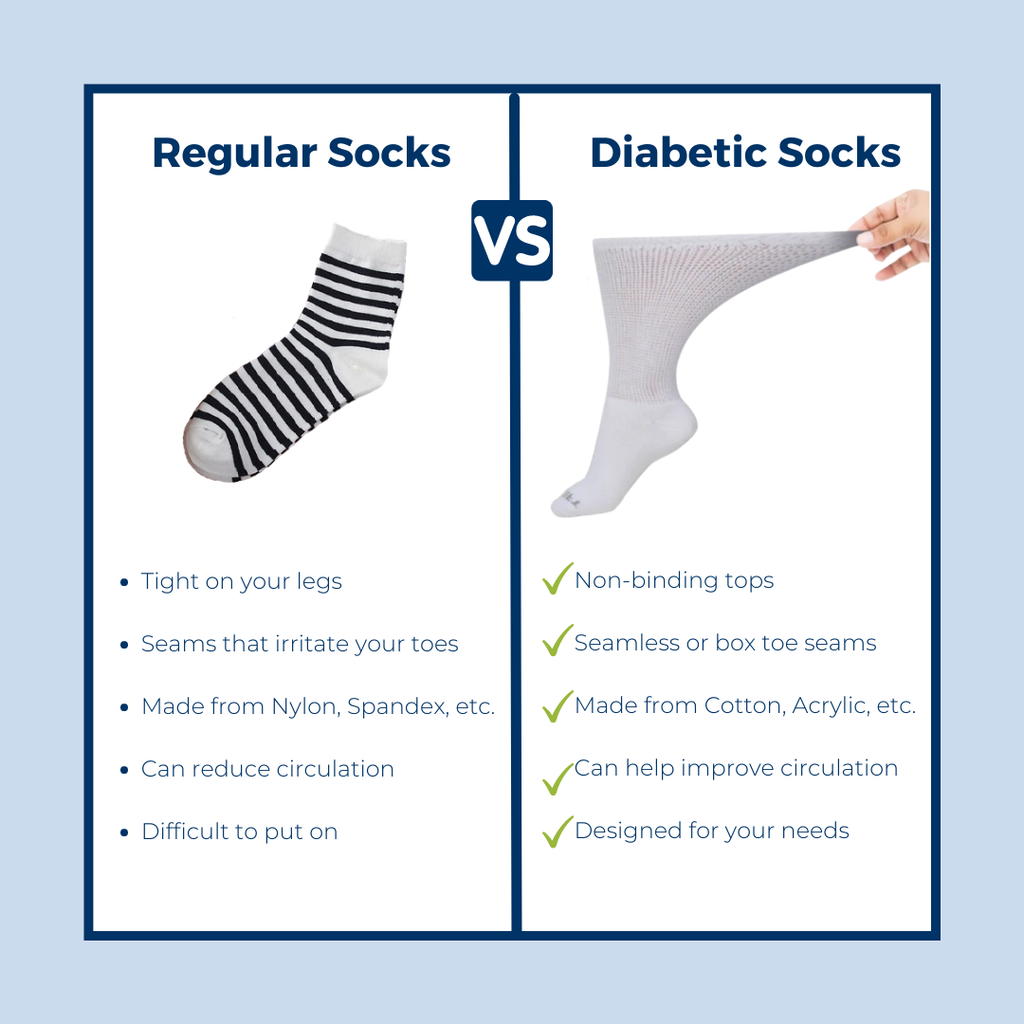 DSC Women's Ultra-Soft Upper Calf Diabetic Socks (4 Pair) — back view