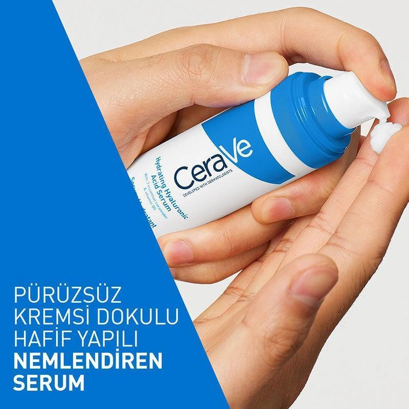 Cerave Hyaluronic Acid Serum 30ml - Hydrating, Non-comedogenic Skincare for Dry Skin