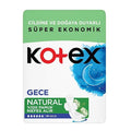 Kotex Natural Sanitary Pads Ultra Overnight - Hypoallergenic, Chlorine-Free, 100% Natural Cotton