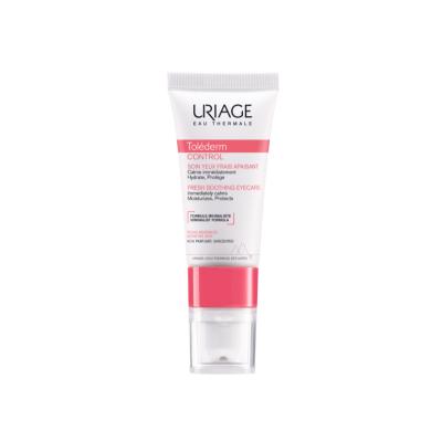 Uriage Tolederm Control Fresh Soothing Eye Care Cream for Sensitive Skin - 0.51 fl oz, Fragrance-Free & Natural
