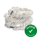 Bread-Puff Vegan Hair & Wrist Mini Scrunchie Set (4 pack) - Gentle Satin, Extra-Stretchy for Thick Hair