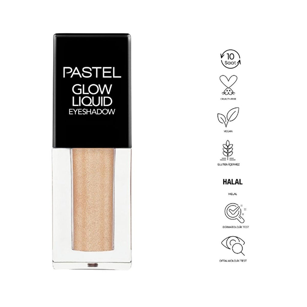 Pastel Profashion Glow Liquid Eyeshadow: Champagne Shimmer, Vegan & Cruelty-Free, Long-Lasting, Crease-Proof Luminous Eyes