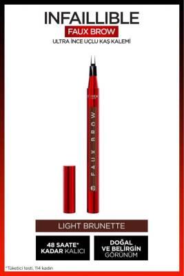 L'Oreal Paris Infallible Faux Brow: Ultra-Fine Light Brunette Eyebrow Pencil for Natural, Long-Lasting Definition