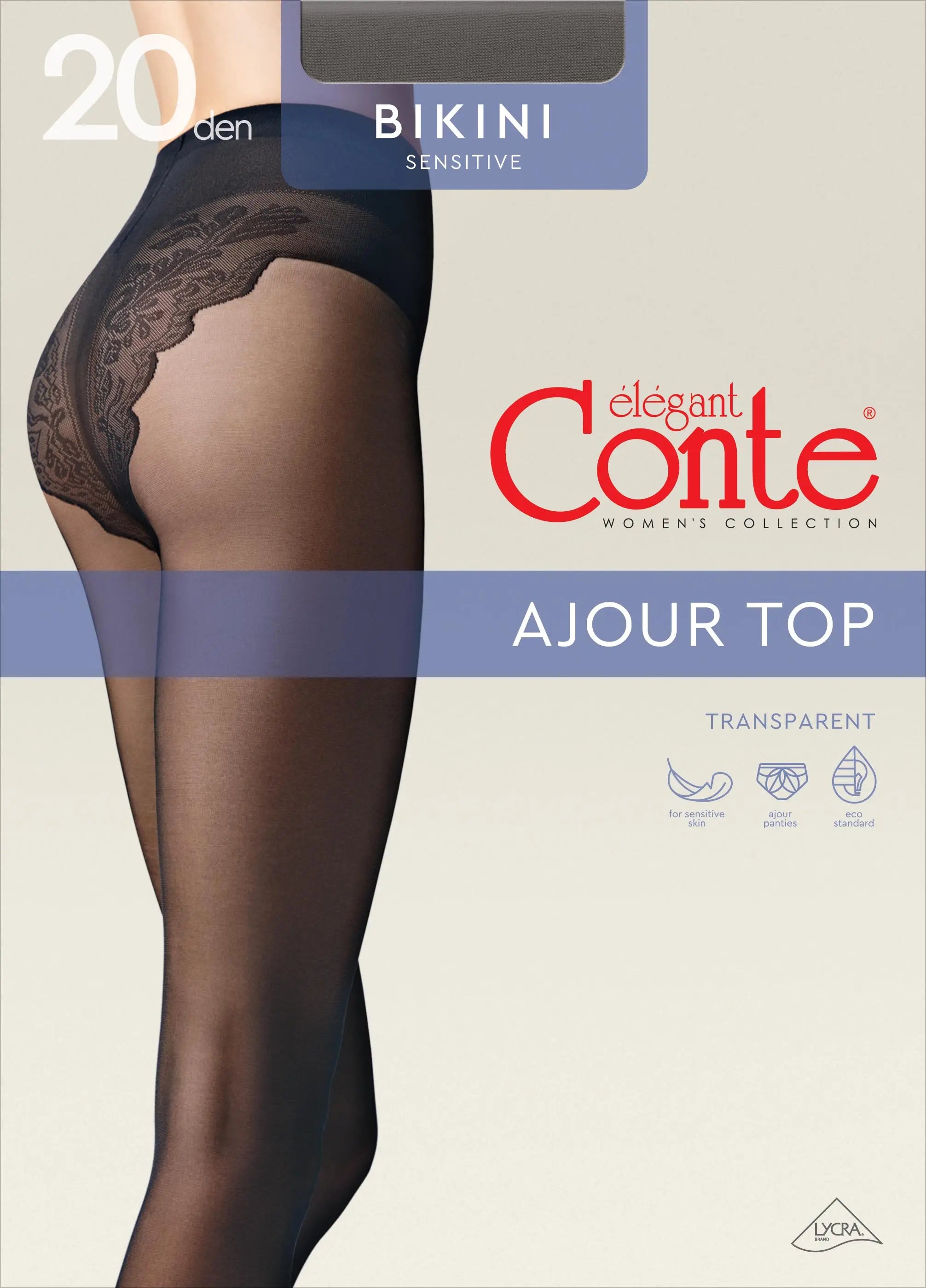 TheRanok.com Tights Conte Bikini 20 Den - Ajour Top — size reference