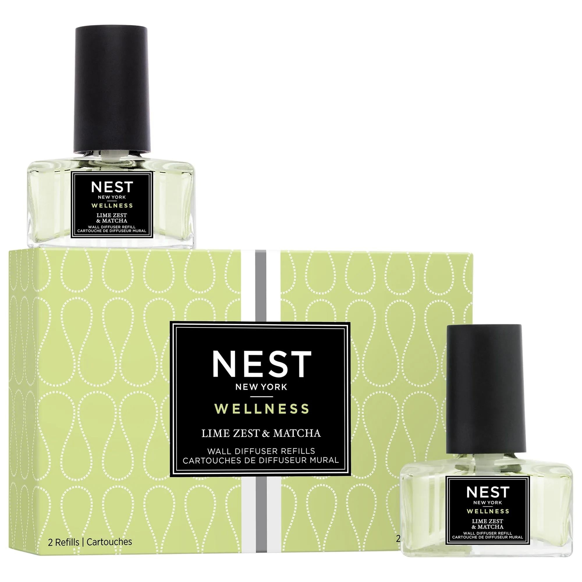 LIME ZEST & MATCHA - Energizing Wall Diffuser Refill for a Fresh Citrus Home Fragrance - 30 Days Long Lasting Aromatherapy