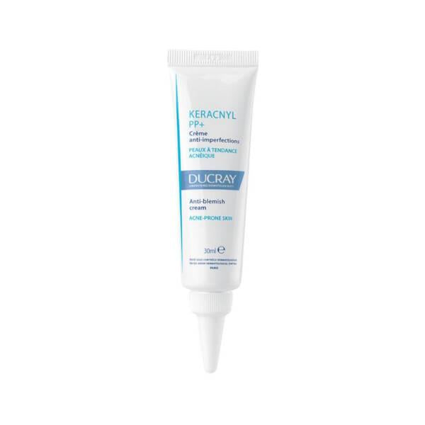 Ducray Keracnyl PP+ Soothing Cream for Acne-Prone Skin - 30ml, Reduces Imperfections & Spots