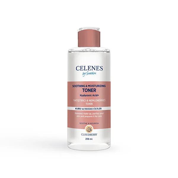 Celenes Cloudberry Toner for Dry and Sensitive Skin - Natural, Hyaluronic Acid, Soothing & Moisturizing