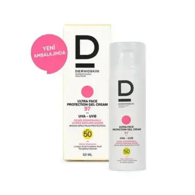 Dermoskin Ultra Face Protection Sun Screen SPF97 Gel Cream for All Skin Types - High SPF Sun Protection, Non-Greasy, Water-Resistant