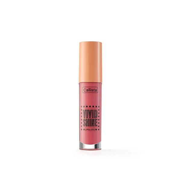 Callista Vivid Shine Lip Gloss - Moisturizing, Long-Lasting, Pink Shade for Dry Lips