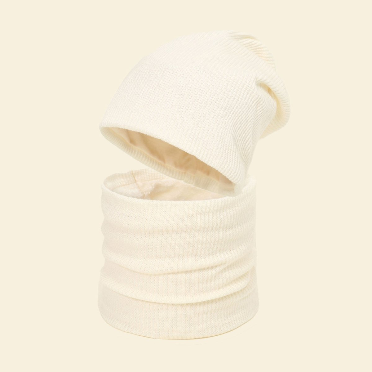 Mariam's Collection Mariam's Collection Warm Knit Beanie with Looped Scarf Set (MAC299) — detail shot 8
