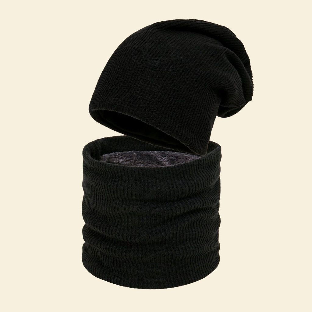 Mariam's Collection Mariam's Collection Warm Knit Beanie with Looped Scarf Set (MAC299) — detail shot 7