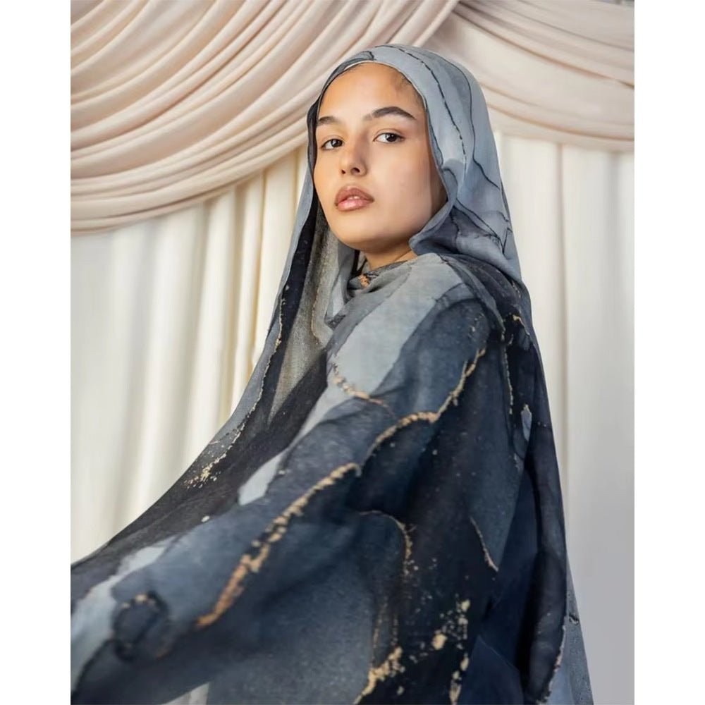 Mariam's Collection Watercolor Artistic Modal Hijab with Painted Floral Motifs (MH144) — product category context