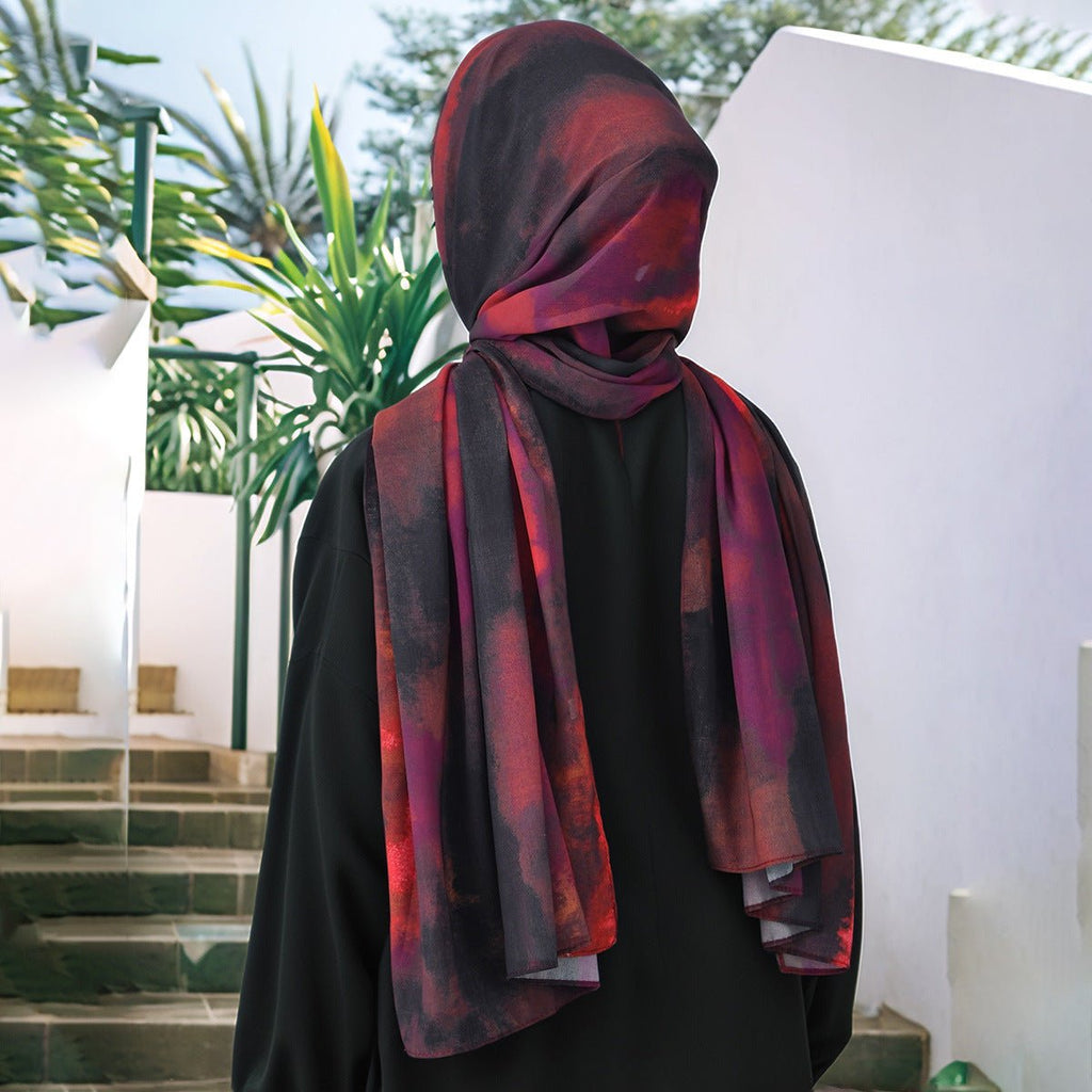 Mariam's Collection Mariam's Collection Watercolor Artistry Ethereal Print Hijab (MH176) — product category context