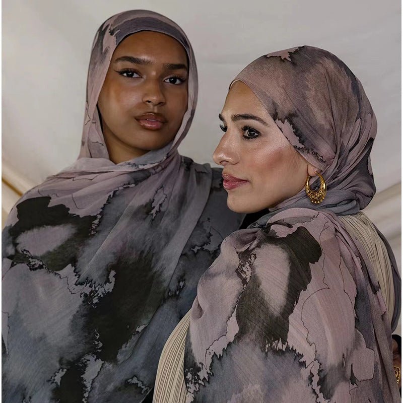 Mariam's Collection Mariam's Collection Watercolor Series Printed Headscarf Hijab (MH179) — main product shot