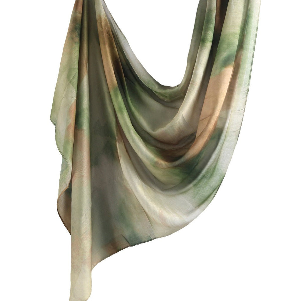 Mariam's Collection Watercolour Floral  Printed Hijab (MH103) — detail shot 7