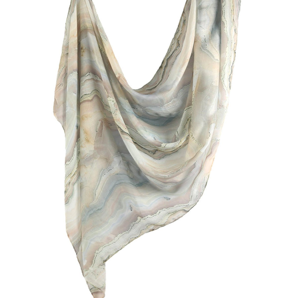 Mariam's Collection Watercolour Floral  Printed Hijab (MH103) — product on model
