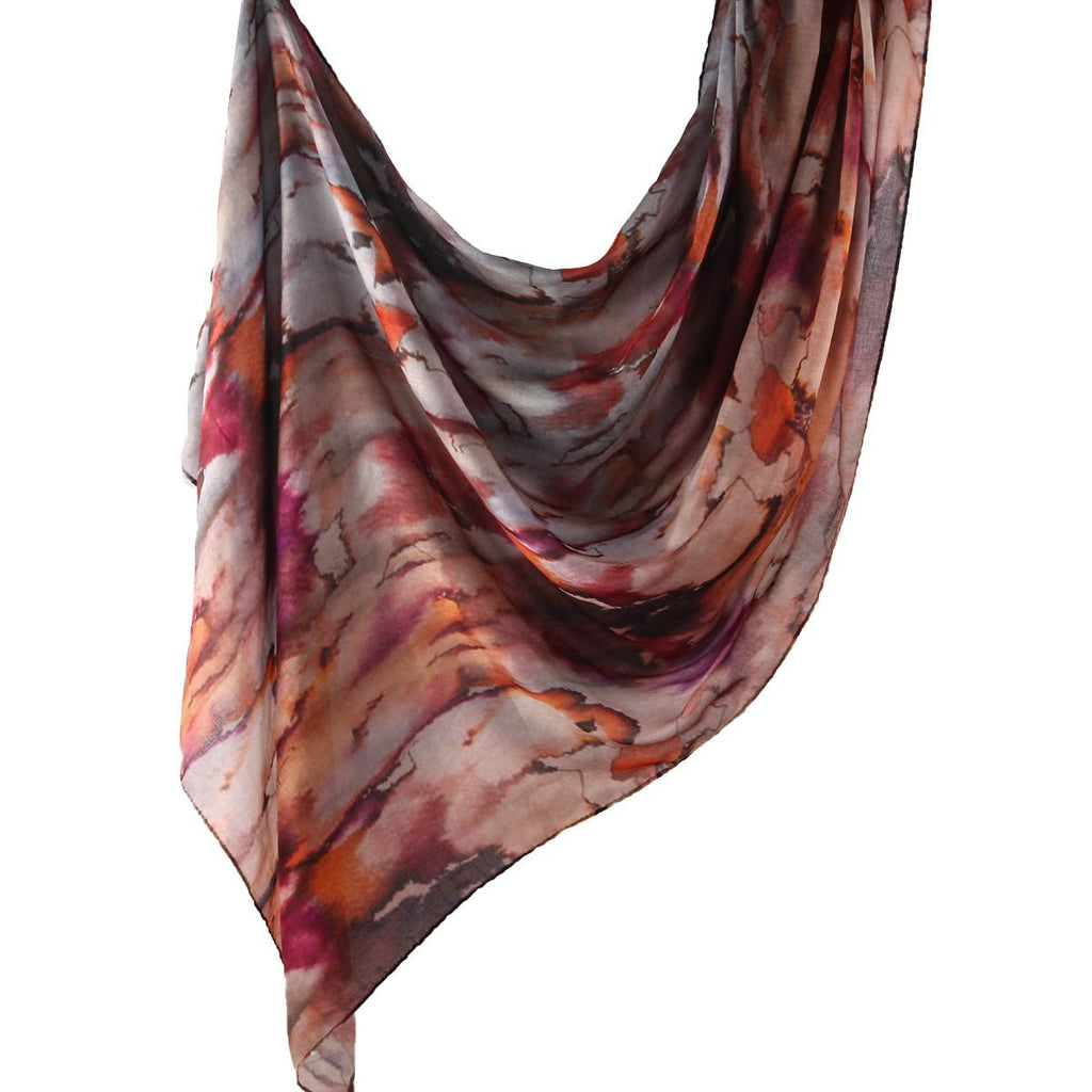Mariam's Collection Watercolour Floral  Printed Hijab (MH103) — lifestyle worn / used context