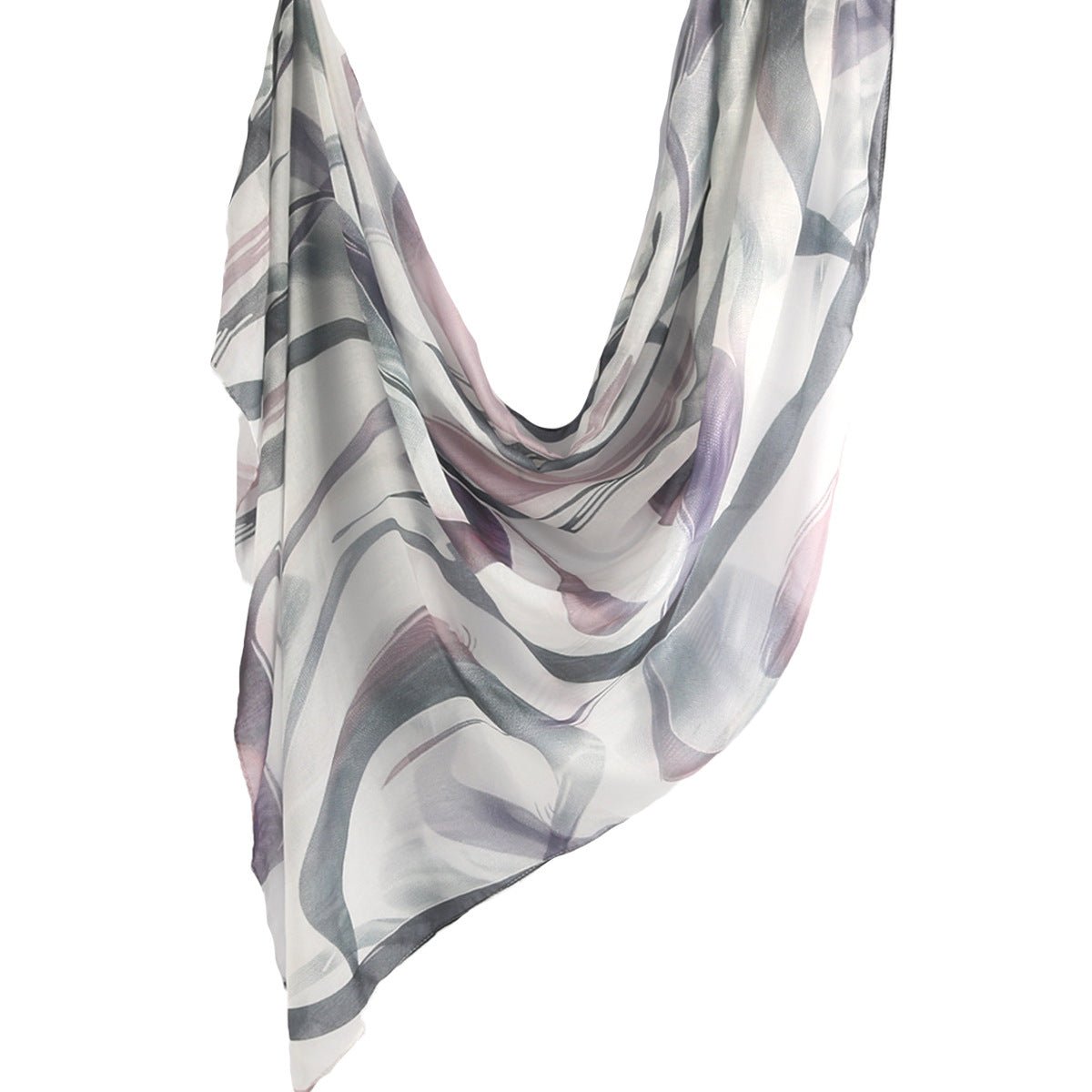 Mariam's Collection Watercolour Floral  Printed Hijab (MH103) — flat-lay composition