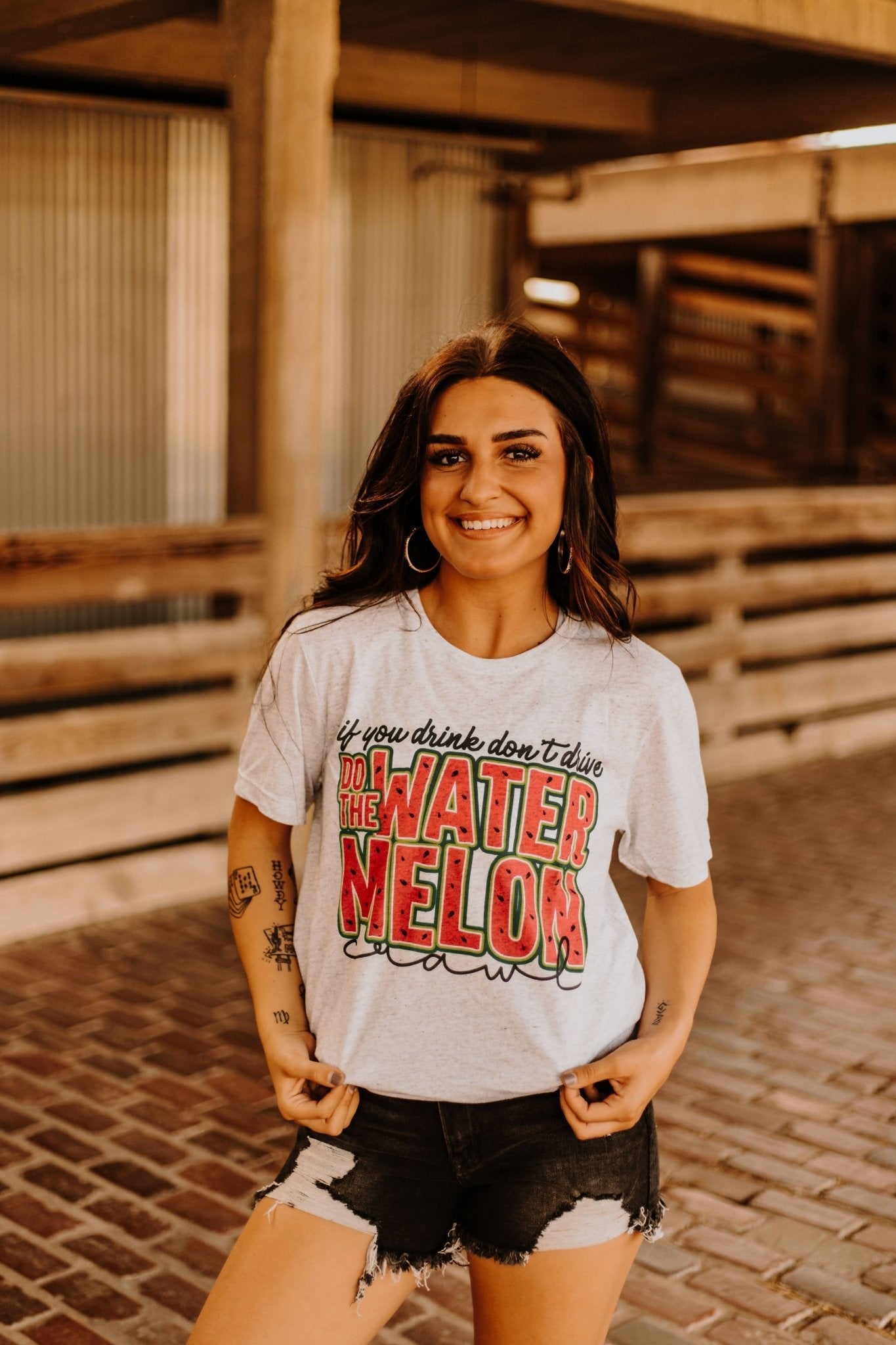 Wild Junkie Watermelon Crawl Tee — detail close-up