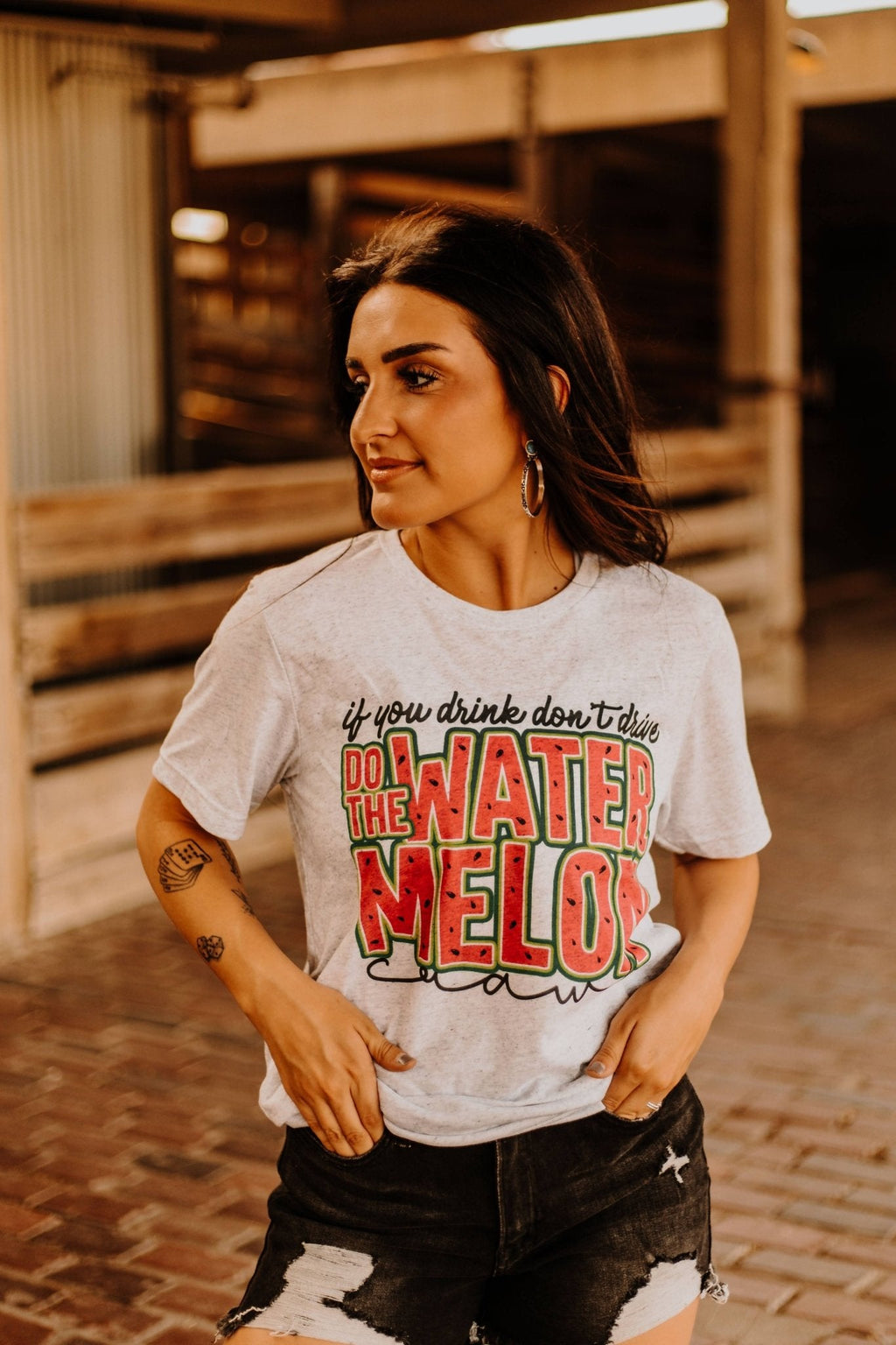 Wild Junkie Watermelon Crawl Tee — side view
