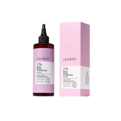 Coskim 2% BHA Rose Hydrosol Toner: Tighten Pores, Remove Blackheads & Vegan Formula for Acne-Prone Skin