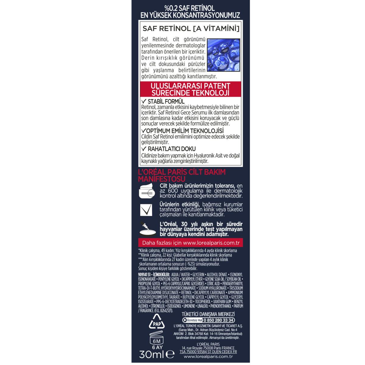 Loreal Paris Revitalift Anti-Aging Face Serum - Retinol Serum for Wrinkle Reduction, Dermatologist-Approved Skincare