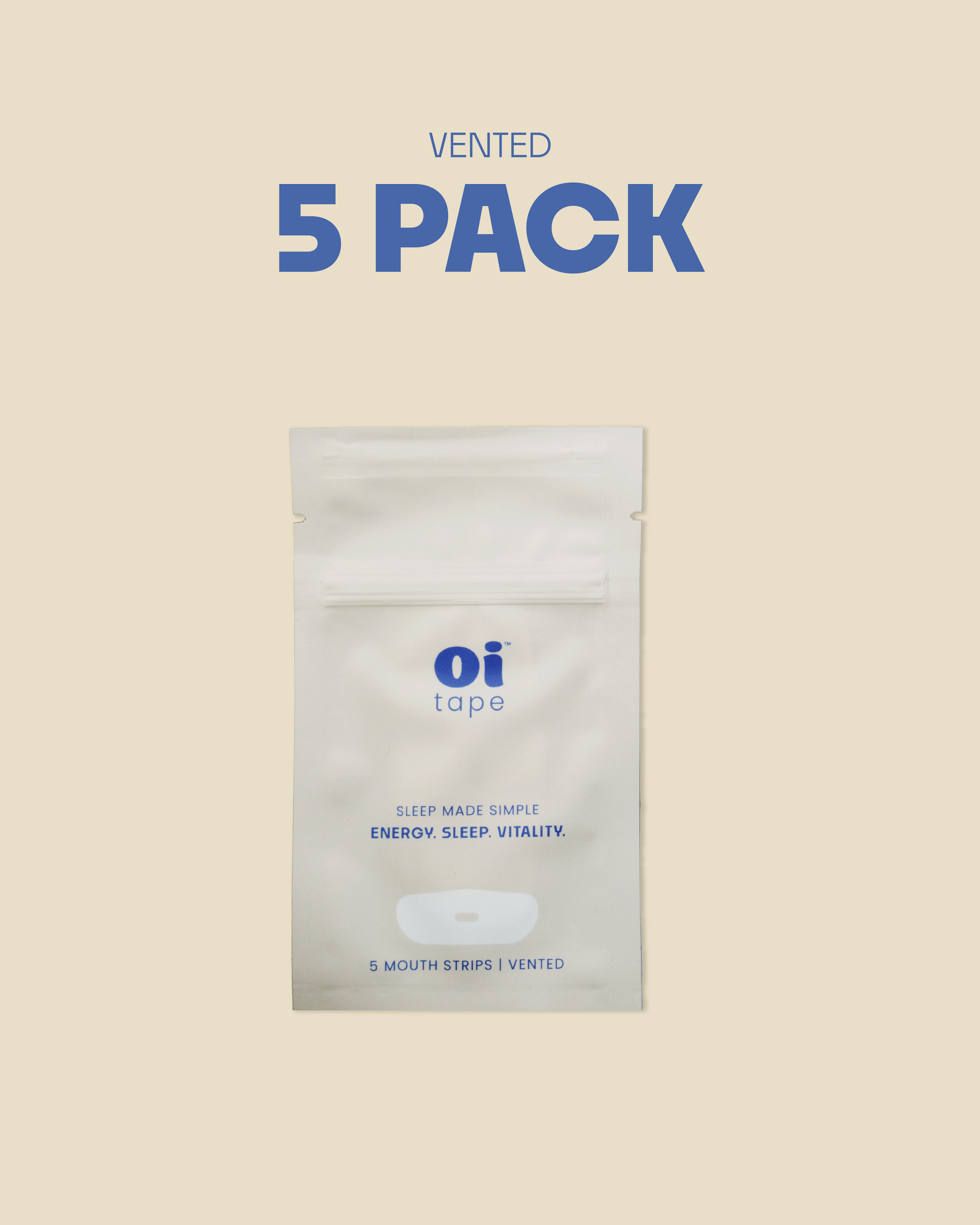oi tape Vented Mouth Tape Sample 5-Pack — vented 5-pack packaging