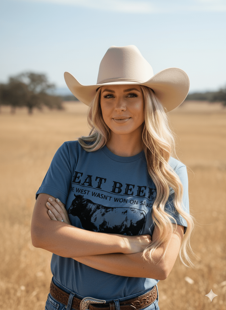 Wild Junkie West Wasn't Won On Salad Graphic Tee — construction detail