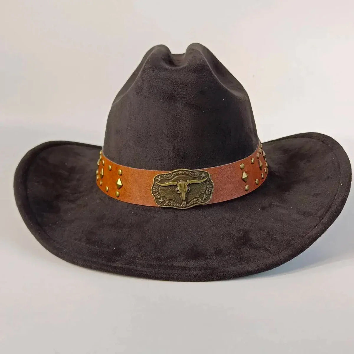 western Premium suede cowboy hat stylish men's and women's fedora Suede Panama hat perfect for outdoor festive activitieswestern