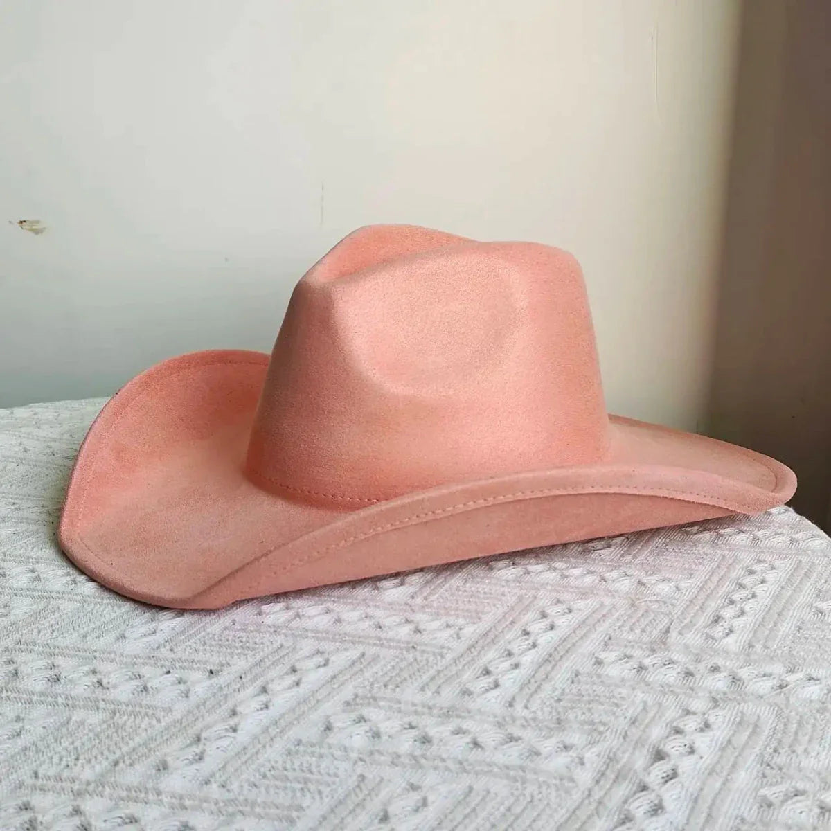 western Premium suede cowboy hat stylish men's and women's fedora Suede Panama hat perfect for outdoor festive activitieswestern