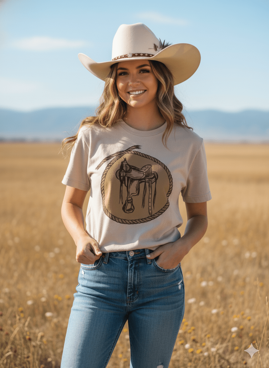 Wild Junkie Western Saddle Graphic Tee — main product shot
