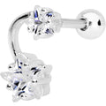 BodyCandy 1/4 Clear CZ Gem Star System Cartilage Tragus Earring — main product shot