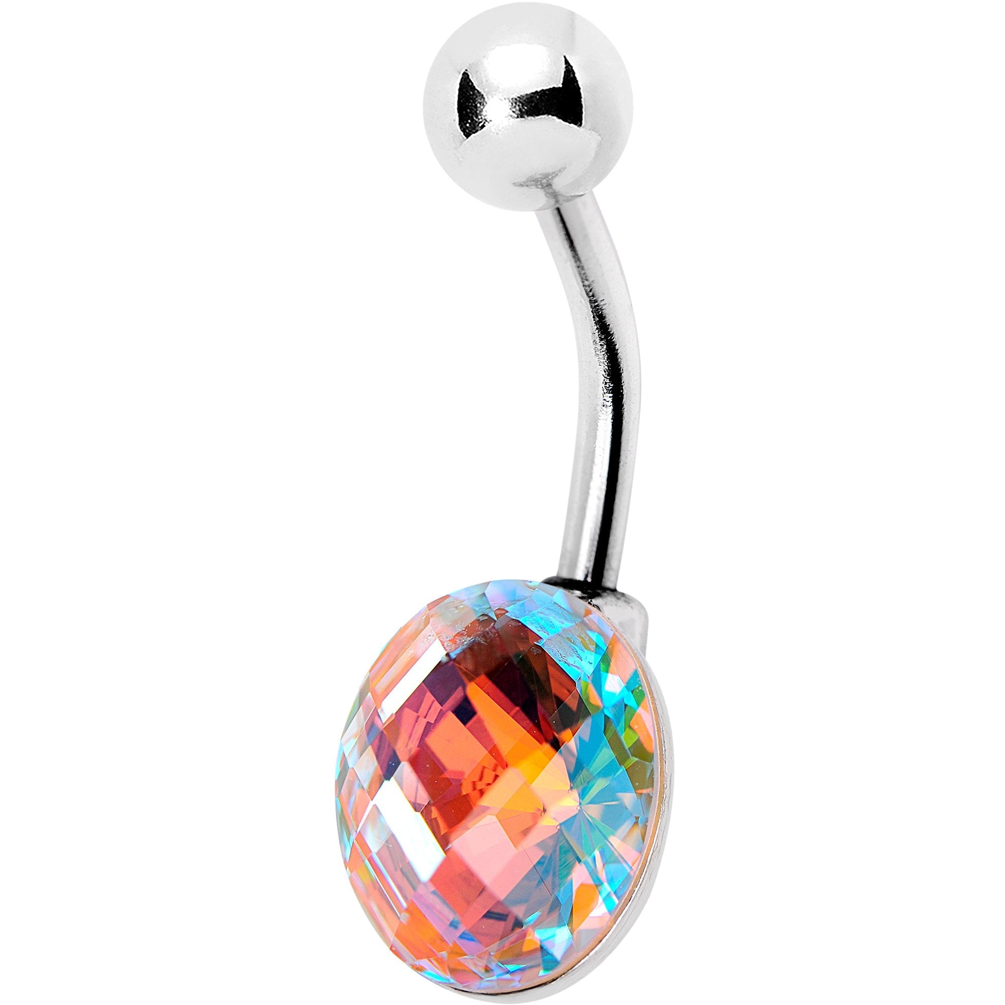 BodyCandy Aurora Gem Big Bubble Belly Ring — detail and construction