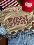 Wild Junkie Whiskey Makes Me Frisky Graphic Tee — main product shot