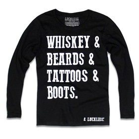 Whiskey And Beards Long Sleeve