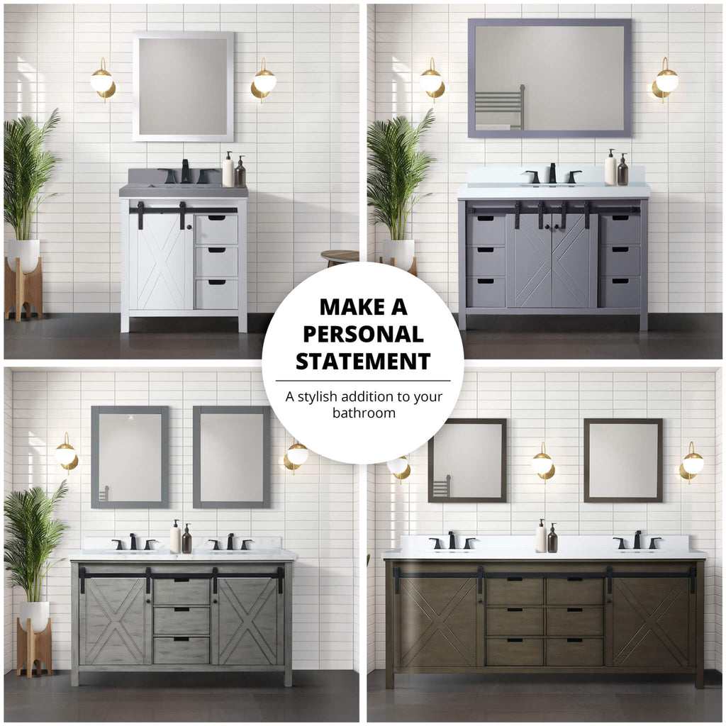 Nuvia White Bathroom Vanity With Gray Quartz Top And Faucet Set (SAK40685) – SAKSBY WHOLESALE, view 6