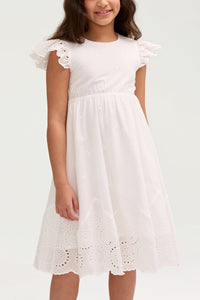 White Eyelet Dress (Girls) Clothing Veiled 