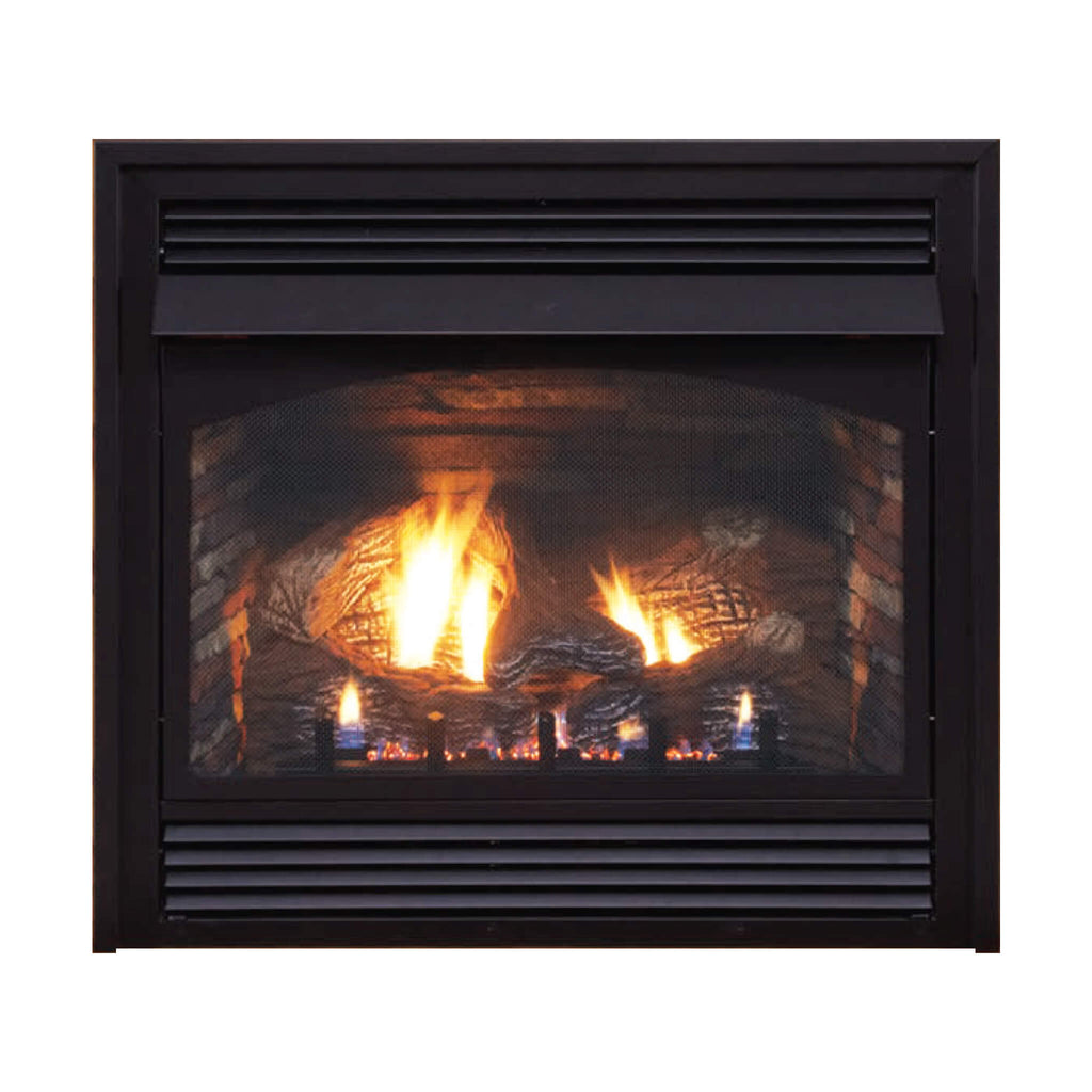 White Mountain Hearth (Empire) Vail 32-Inch Vent-Free Propane/Natural Gas Fireplace With Outer Frame, Hood, Louvers (SAK41582