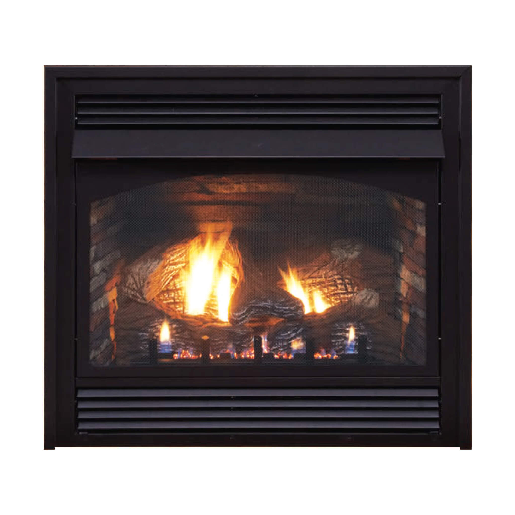 White Mountain Hearth (Empire) Vail 32-Inch Vent-Free Propane/Natural Gas Fireplace With Outer Frame, Hood, Louvers (SAK41582