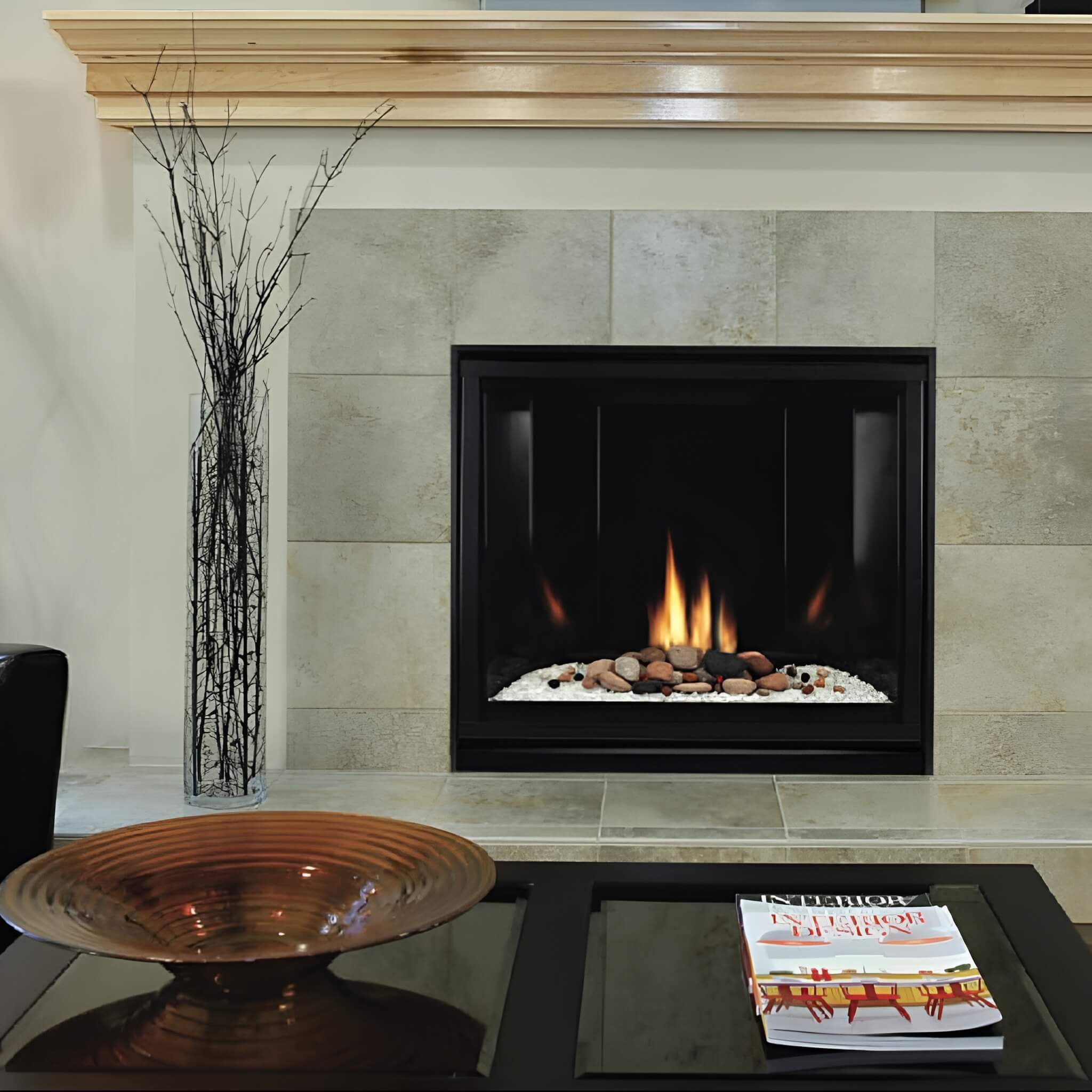 White Mountain Hearth (Empire) Tahoe 42-Inch Direct Vent Clean Face Contemporary Premium Gas Fireplace [DVCC42BP72P] (SAK4335