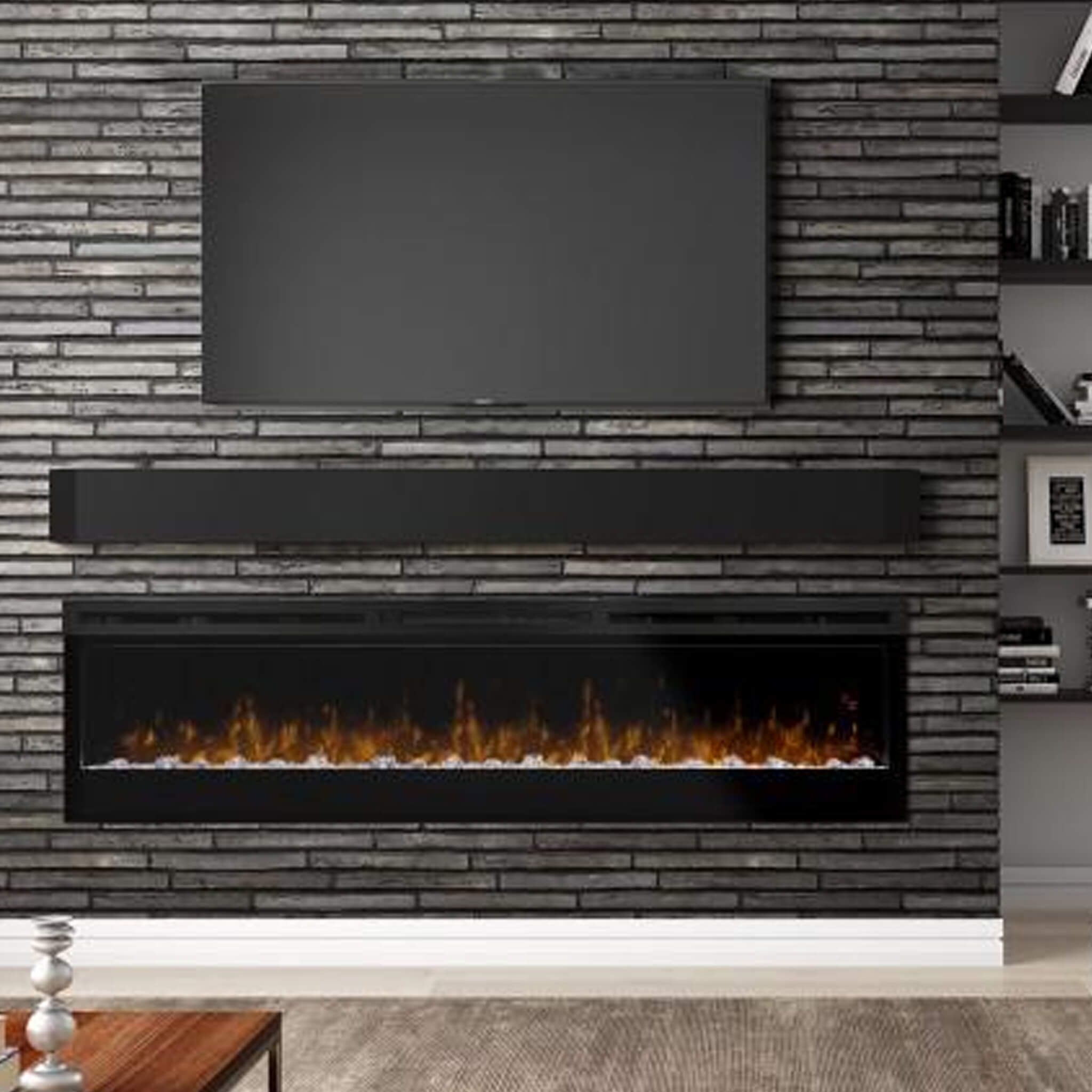 White Mountain Hearth (Empire) Nexfire 74-Inch Contemporary Linear Electric Wall Mount Fireplace [EBL74] (SAK14782) – SAKSBY 