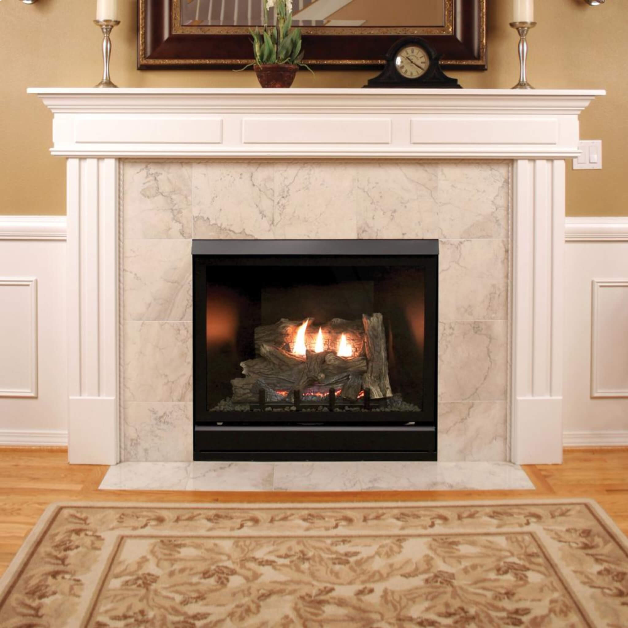 White Mountain Hearth (Empire) Tahoe Clean Face Direct Vent Deluxe Fireplace With Millivolt Control And On/Off Switch [DVCD32