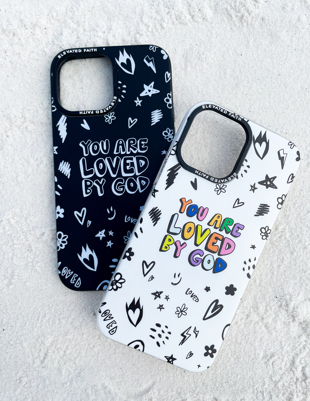 Elevated Faith White You Are Loved By God Phone Case — side view