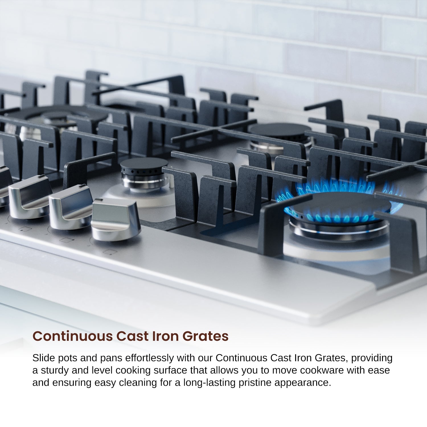 Rangaire 34" Gas Cooktop 5 Burners Stainless Steel RCG341S – Rangaire Appliances, view 10